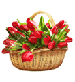 Анимированные картинки про корзинки с цветами